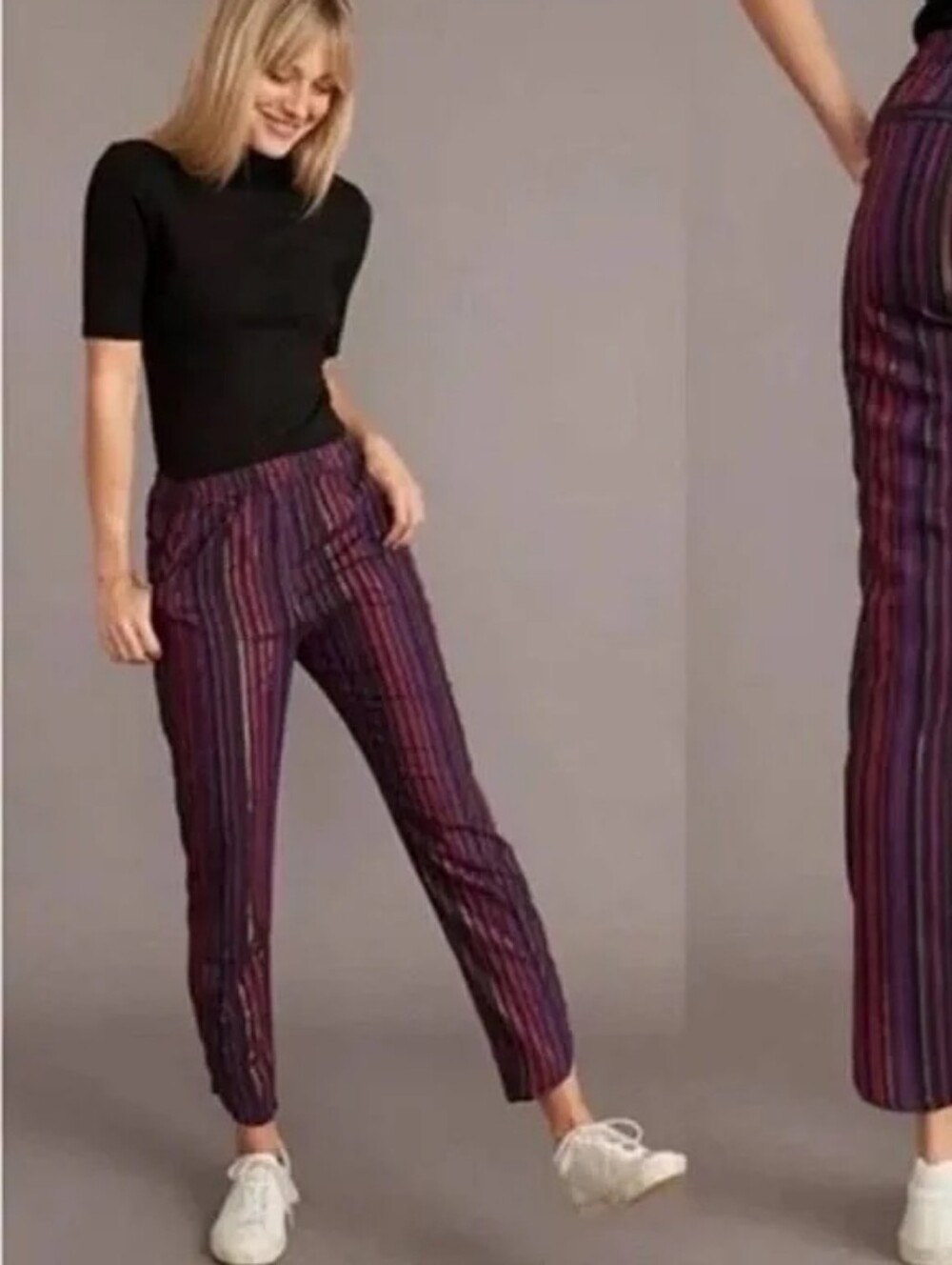 Marine Layer Allison Magenta Metallic Pull On Pants Size XS